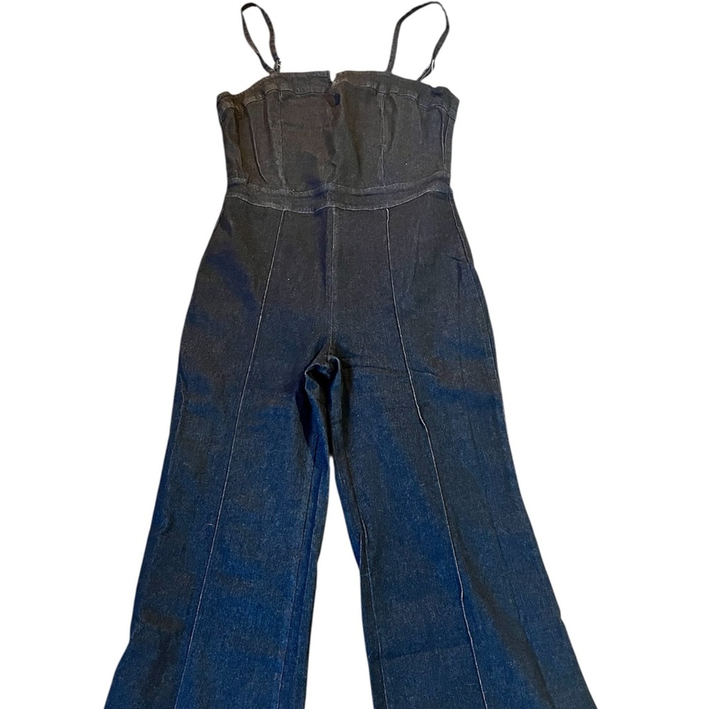 Stylish Black Denim Jumpsuit